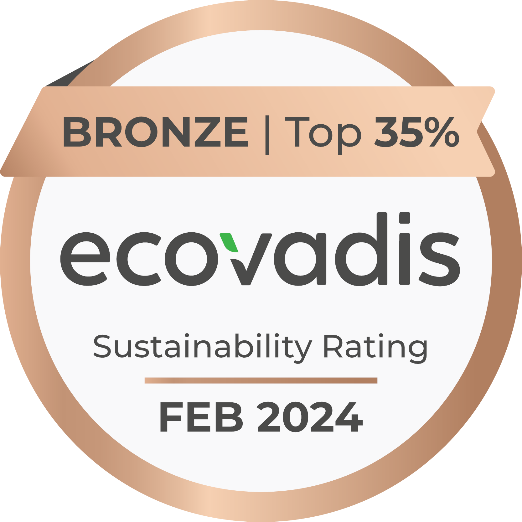 EcoVadis社「ブロンズメダル」